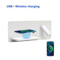 Immax LED Be PREPARE 4in1, spot light with QI charging, USB white left