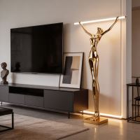Immax SILUETTE Linea 180 cm – Standskulptur SMART LED 16 W, Leuchte, Glasfaser, Roségold (15)