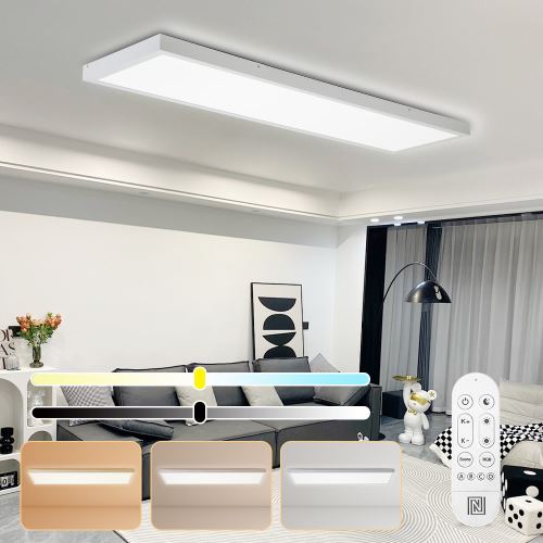 Immax NEO LITE FRAME Smart ceiling luminaire 120x30cm, IP44, CCT, WiFi, Tuya, BEACON white (5)