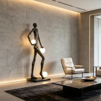 Immax SILUETTE Glam Aura – 185 cm – Skulptur, Stehlampe, Bronze, Glasfaserverbundwerkstoff, 3xE27 (5)
