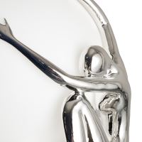 Immax SILUETTE Moon Lady 53 – sculpture, decorative lamp, shiny silver (chrome), fibreglass, 1xE27 (1)