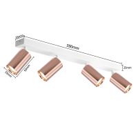 Immax PUNTO-4 ceiling wall spot light linear 4 heads GU10, copperIwhite (10)