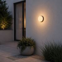 Immax LUXLINE LED-Außenleuchte, Wand- und Deckenleuchte, rund, 8 W, 3000 K, 240 V, IP54, mattes Kunststoffgehäuse (8)