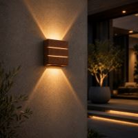 Außen LED Immax LUXLINE,Wandleuchte,Walnussholz, 6W,3000K,240V,IP54 (1)