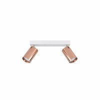 Immax PUNTO-2 ceiling wall spot light 2 heads GU10, copper/white