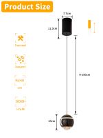 Immax NEO DORMINE Smart-Pendelleuchte, perlschwarz, D10, 6W, Zigbee 3.0 (1)
