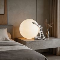 Immax SILUETTE Moon Lady 53 – sculpture, decorative lamp, shiny silver (chrome), fibreglass, 1xE27 (3)