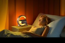 LED-Entspannungslampe Immax FLAMINGO mit QI-Aufladung, Wecker, RGB, USB-Ausgang, gold (2)