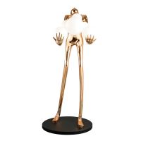 Immax SILUETTE HUMAN BALL – 180 cm – Skulptur-Stehlampe, Glasfaserkunststoff, Roségold, 6xE27 (1)