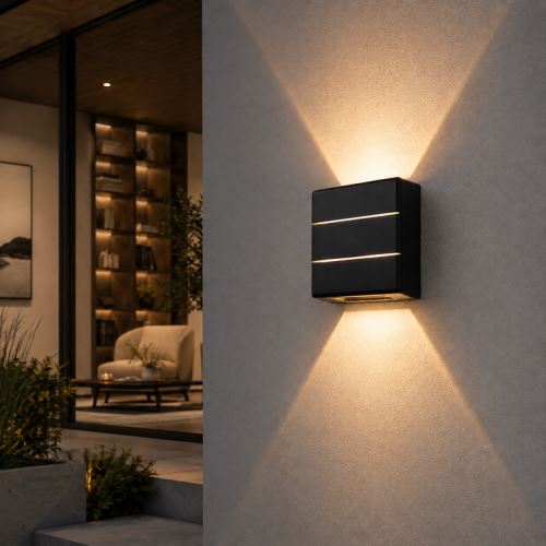 Außen LED Immax LUXLINE,Wandleuchte,SCHWARZ, 6W,3000K,240V,IP54 (14)
