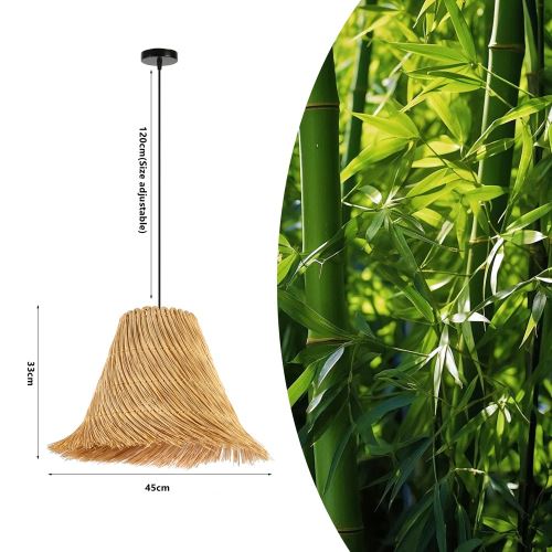 Immax BOHO NATURALEZA design pendant luminaire, L45cm. E27, natural rattan (7)