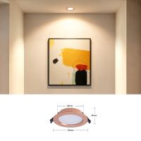 Immax NEO DOWN ceiling luminaire 12cm 12W WIFI BEACON CCT dimmable copper/ Rose gold