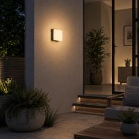 Immax LUXLINE LED-Außenleuchte, Wand- und Deckenleuchte, eckig, 8 W, 3000 K, 240 V, IP54, mattes Kunststoffgehäuse (5)