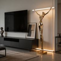 Immax SILUETTE Linea 180 cm – Standskulptur SMART LED 16 W, Leuchte, Glasfaser, Roségold (8)