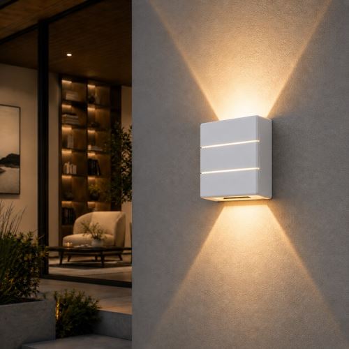 Outdoor LED Immax LUXLINE,wall light,WHITE, 6W,3000K,240V,IP54 (11)