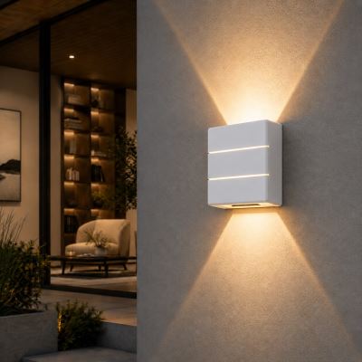 Outdoor LED Immax LUXLINE,wall light,WHITE, 6W,3000K,240V,IP54