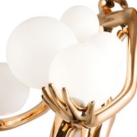 Immax SILUETTE HUMAN BALL – 180 cm – sculpture floor lamp, fibreglass and plastic, rose gold, 6xE27 (3)