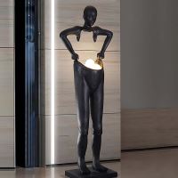 Immax SILUETTE Human Houdini 185 cm – Stehlampe in Skulpturform, Fiberglas, schwarz, 4xG9 (9)