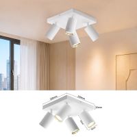 Immax PUNTO-4S ceiling wall spotlight square 4 heads, GU10, white (4)