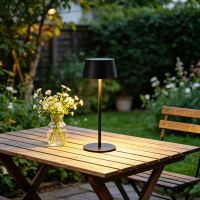 Outdoor solar LED table lamp Immax CHIC, black, 2,5W dimmable (11)