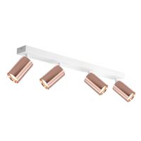 Immax PUNTO-4 Decken-Wandstrahler linear 4 Köpfe GU10, Kupfer/Weiß (11)