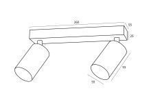 Immax NEO LITE PUNTO-2 Smart spotlight black source 2xGU10 6W, RGB+CCT WiFi BEACON (1)
