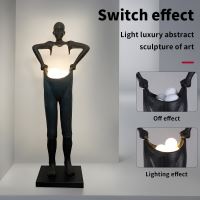 Immax SILUETTE Human Houdini 185 cm – Stehlampe in Skulpturform, Fiberglas, schwarz, 4xG9 (5)
