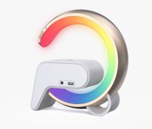 LED-Entspannungslampe Immax FLAMINGO mit QI-Aufladung, Wecker, RGB, USB-Ausgang, gold (19)