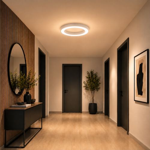 Immax NEO PASTEL SLIM Smart Deckenleuchte  60x7cm, 53W weiß Zigbee 3.0 (5)