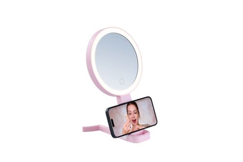 LED-Kosmetikspiegel Immax SWEET Make up doppelseitig, 10-fache Vergrößerung, CCT, rosa (3)